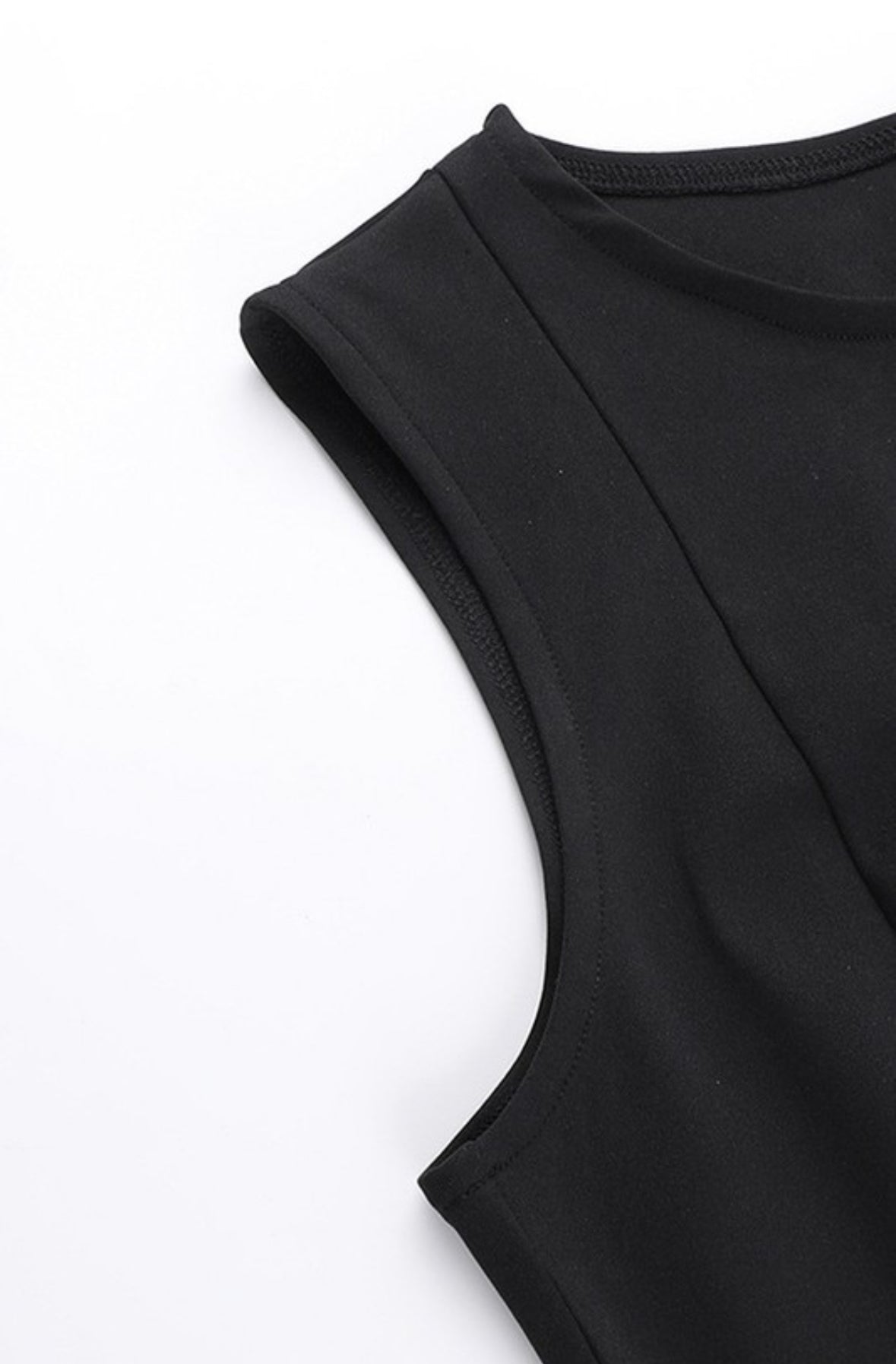 Women's Sleeveless Elegant Button Detail Mini Dress