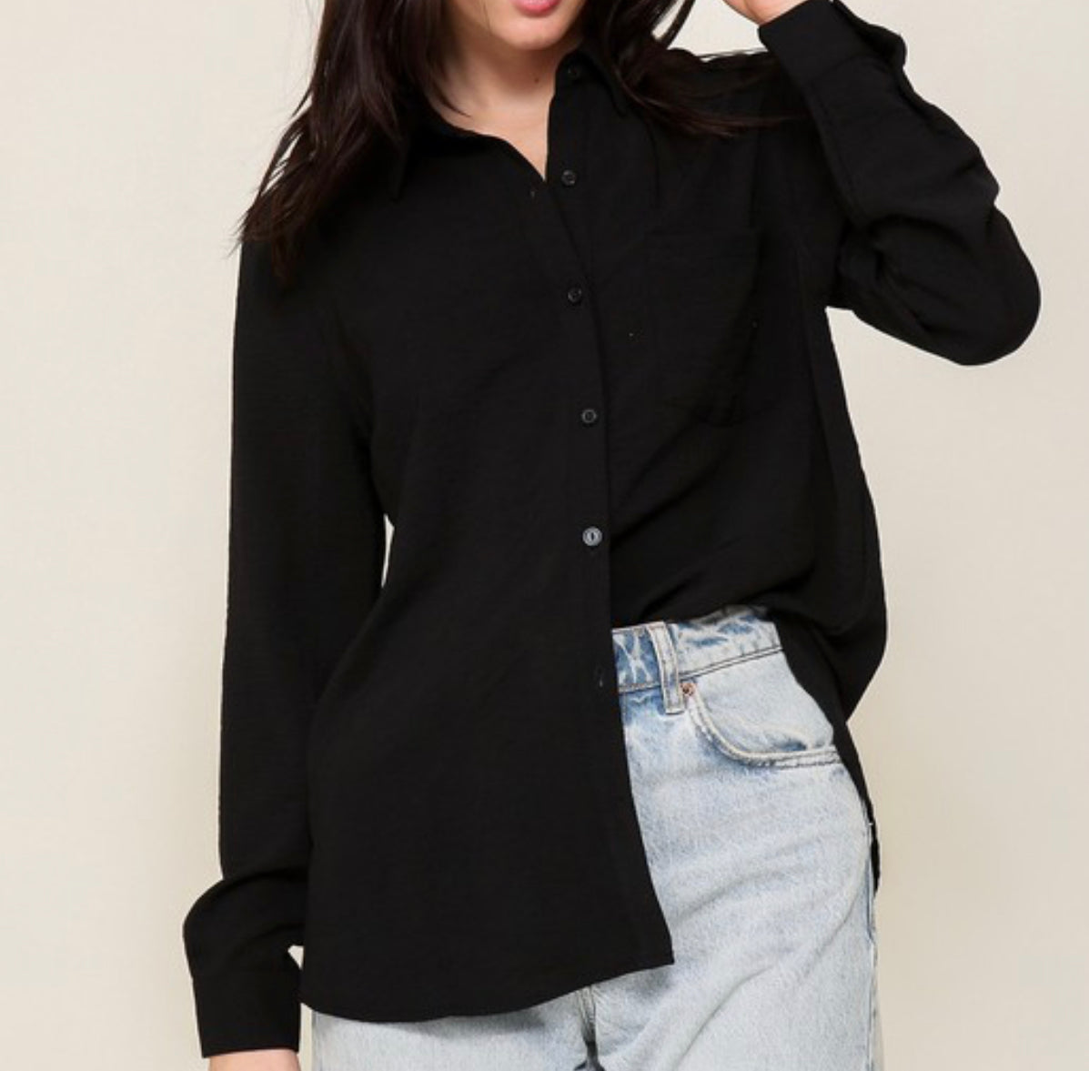 Long Sleeve Button Down Top