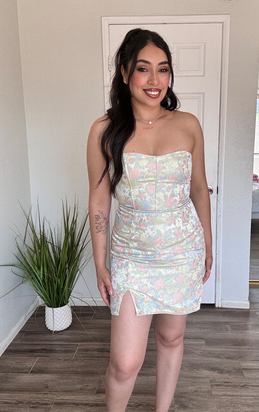 Floral Tube Mini Dress