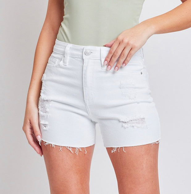 High Rise Denim Shorts