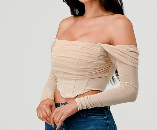 Off Shoulder Long Sleeve Top