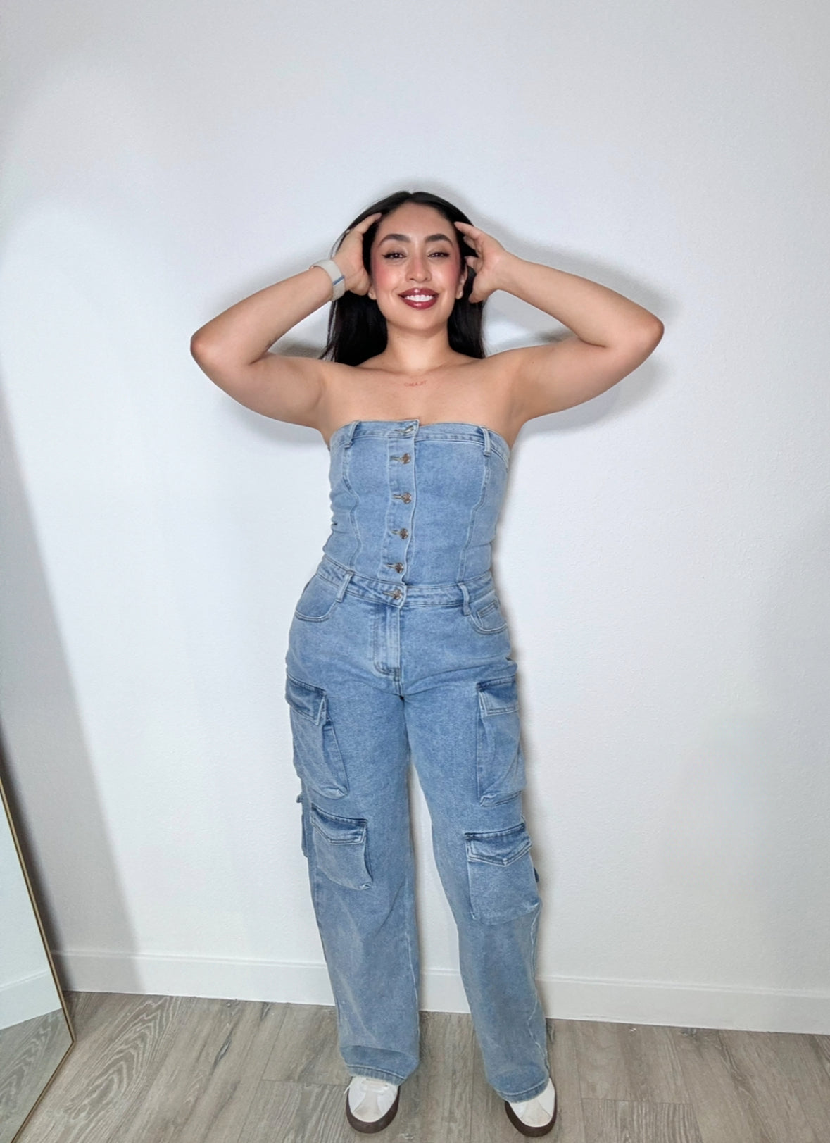 Cargo Denim Jumpsuit