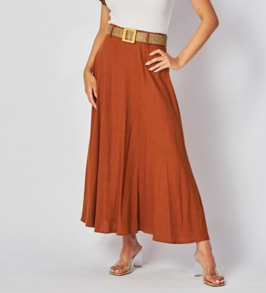 Midi Skirt With Belt