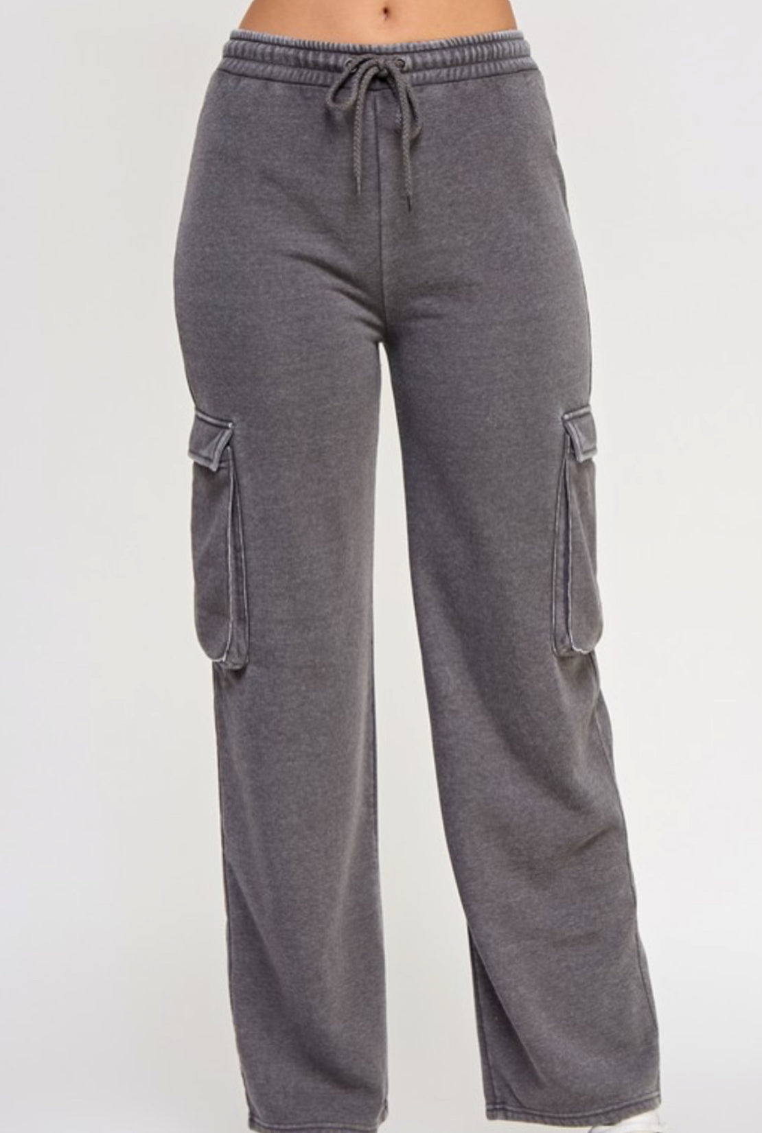 Cargo Straight Leg Sweat Pants