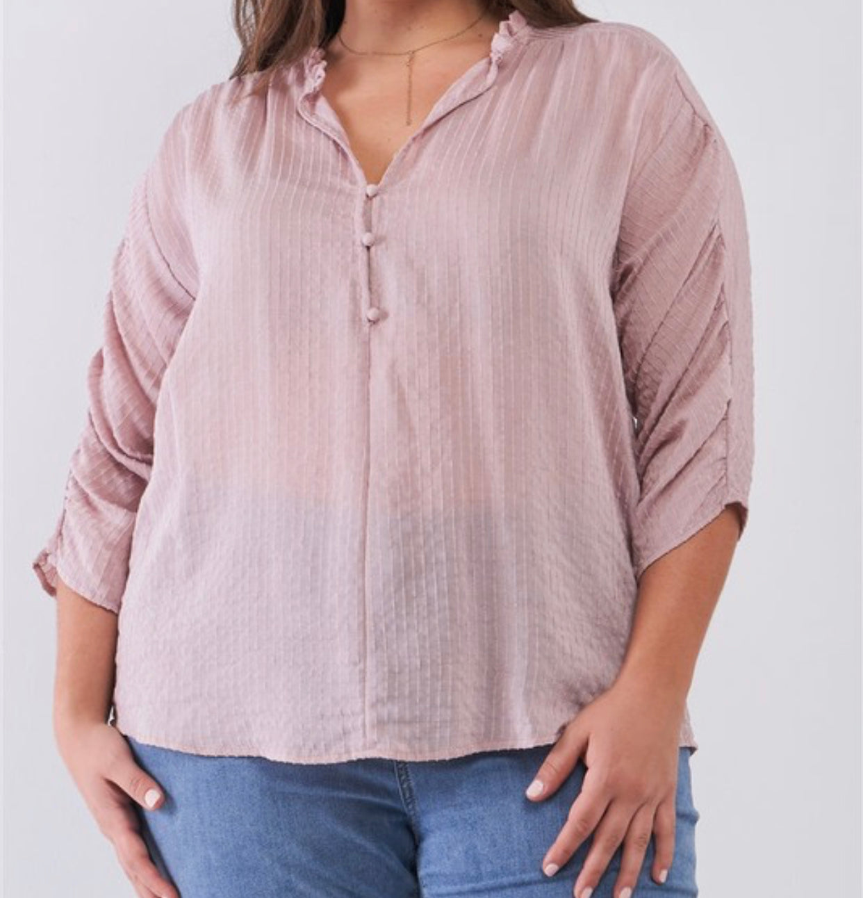 Light Pink Plus Top