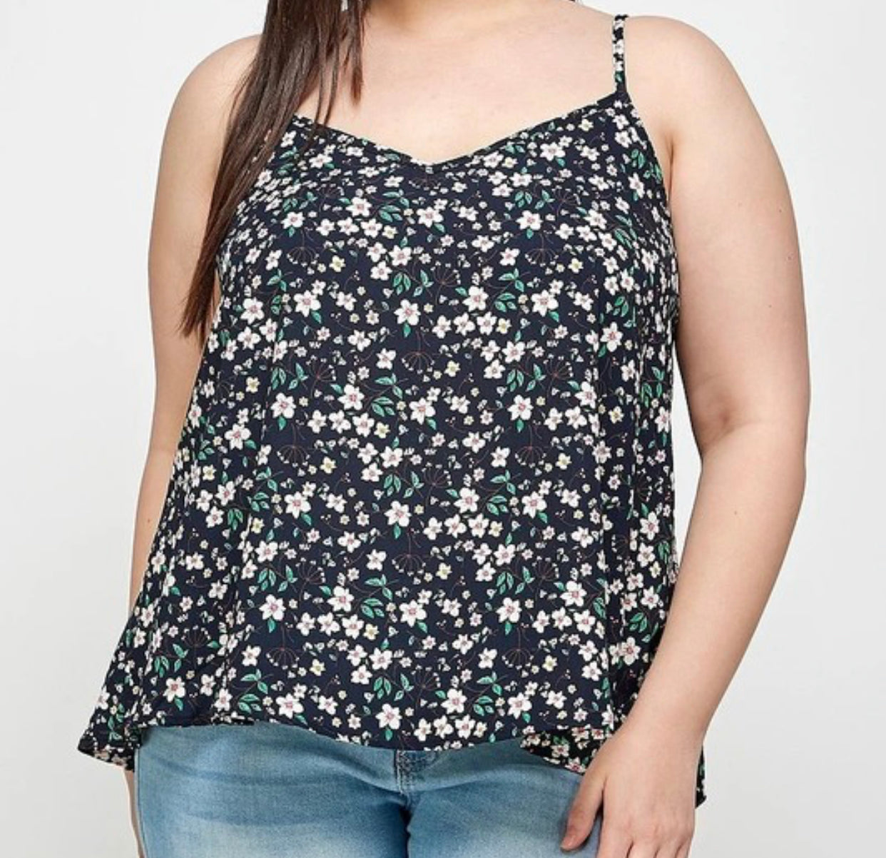 Plus Floral Print Top