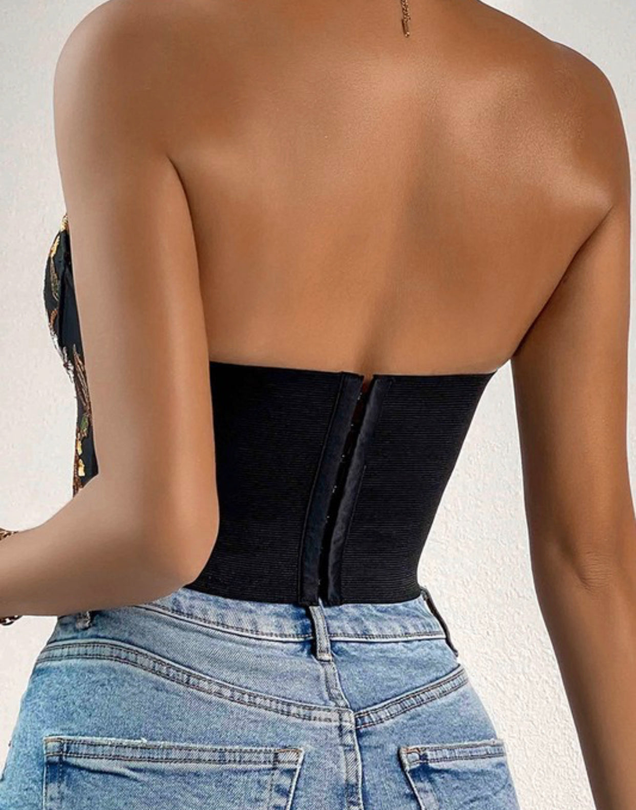 Embroidered Corset Top