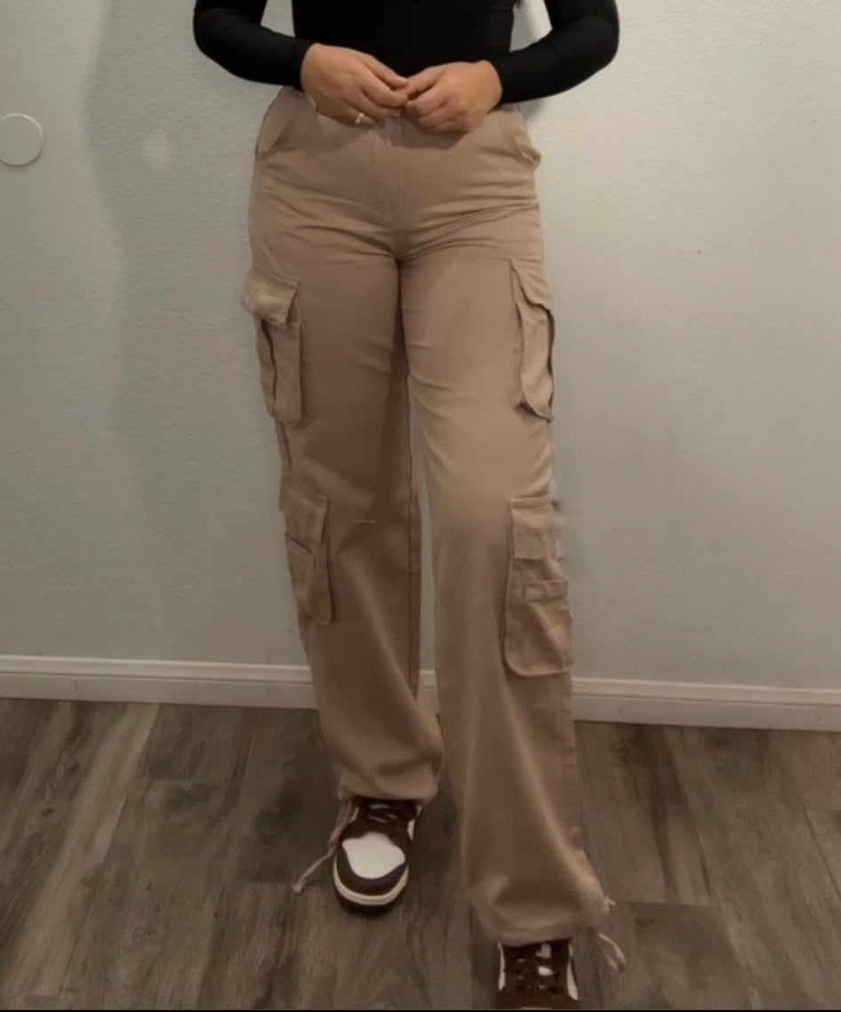 High Waisted Cargo Pants