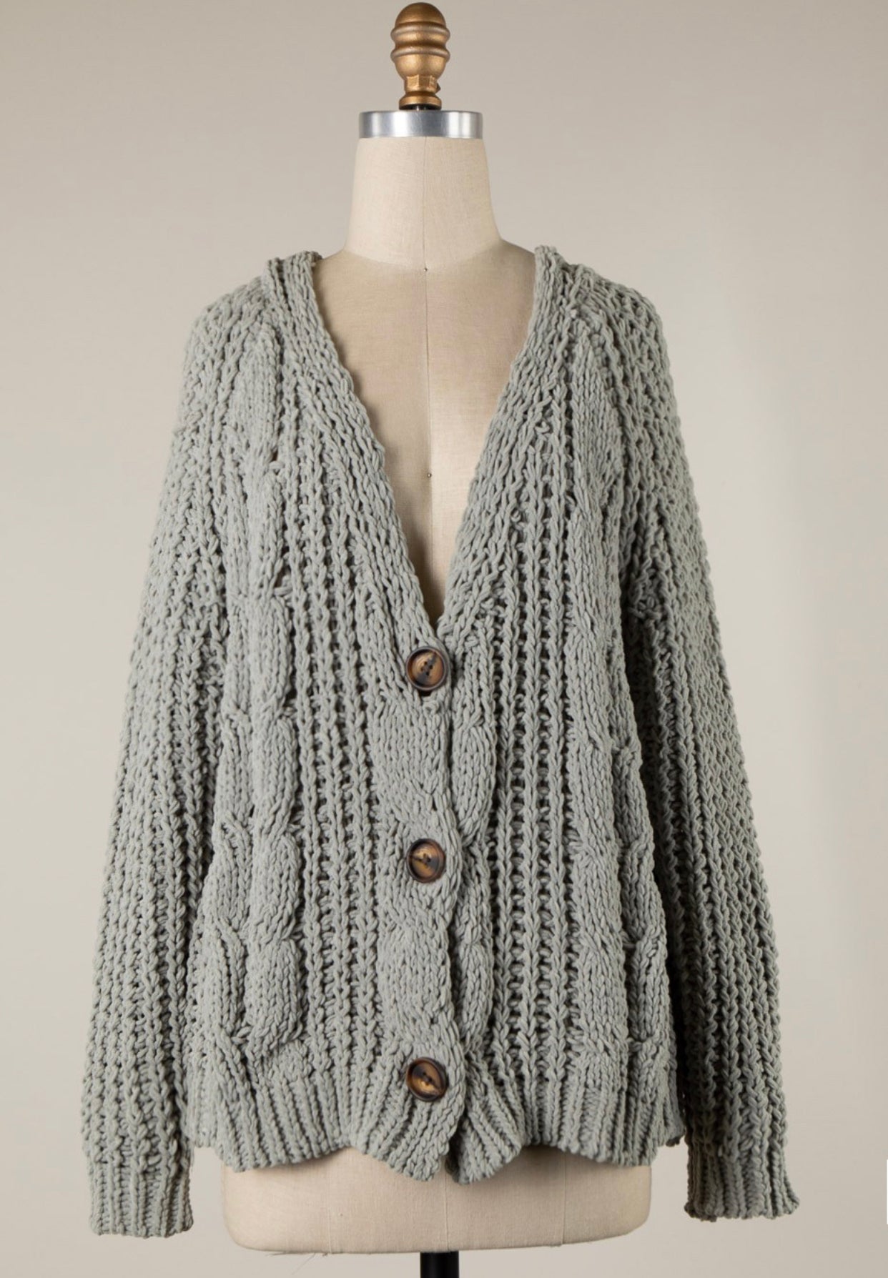 Button Down Knit Cardigan