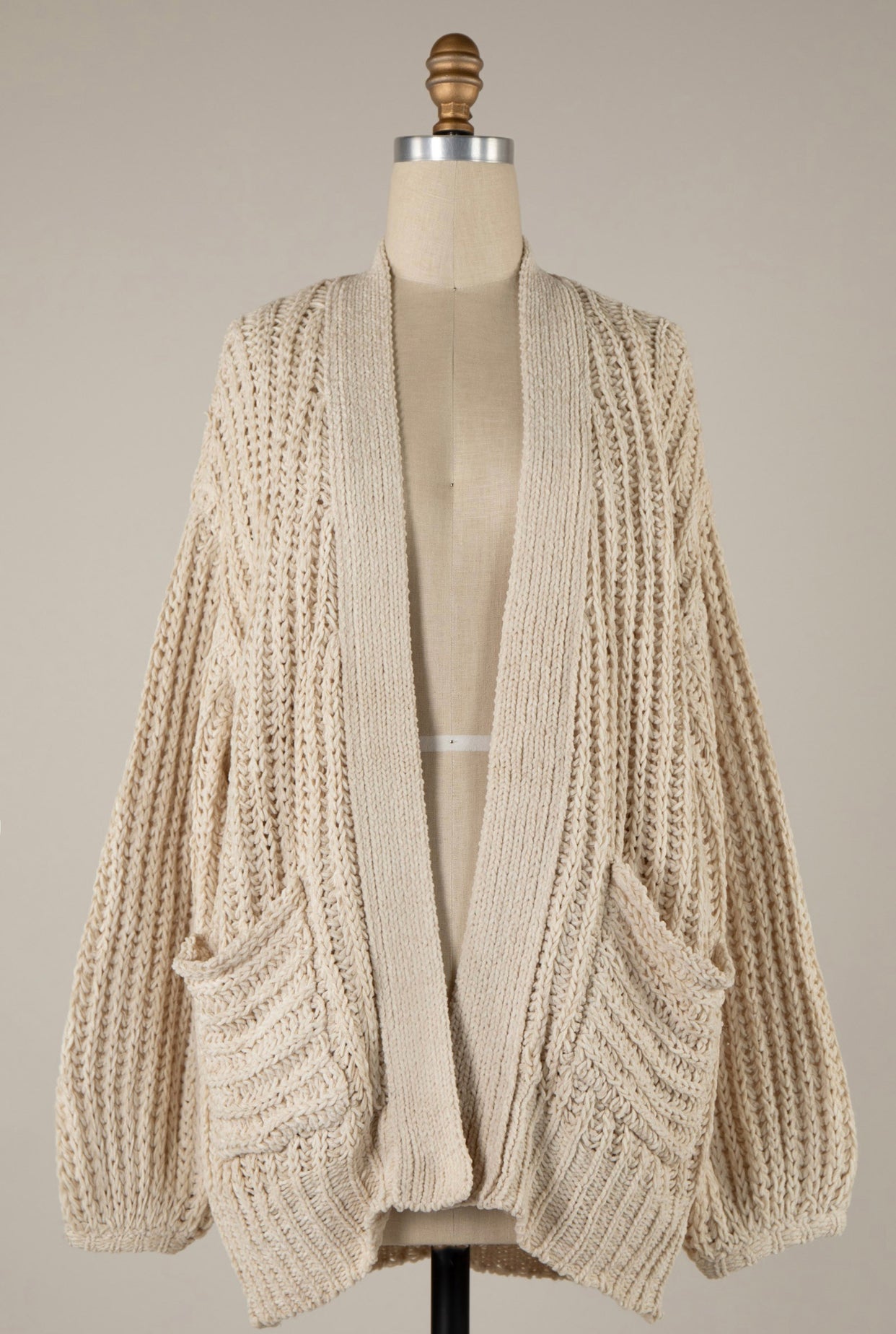 Chunky Ribbed Knit Cardigan