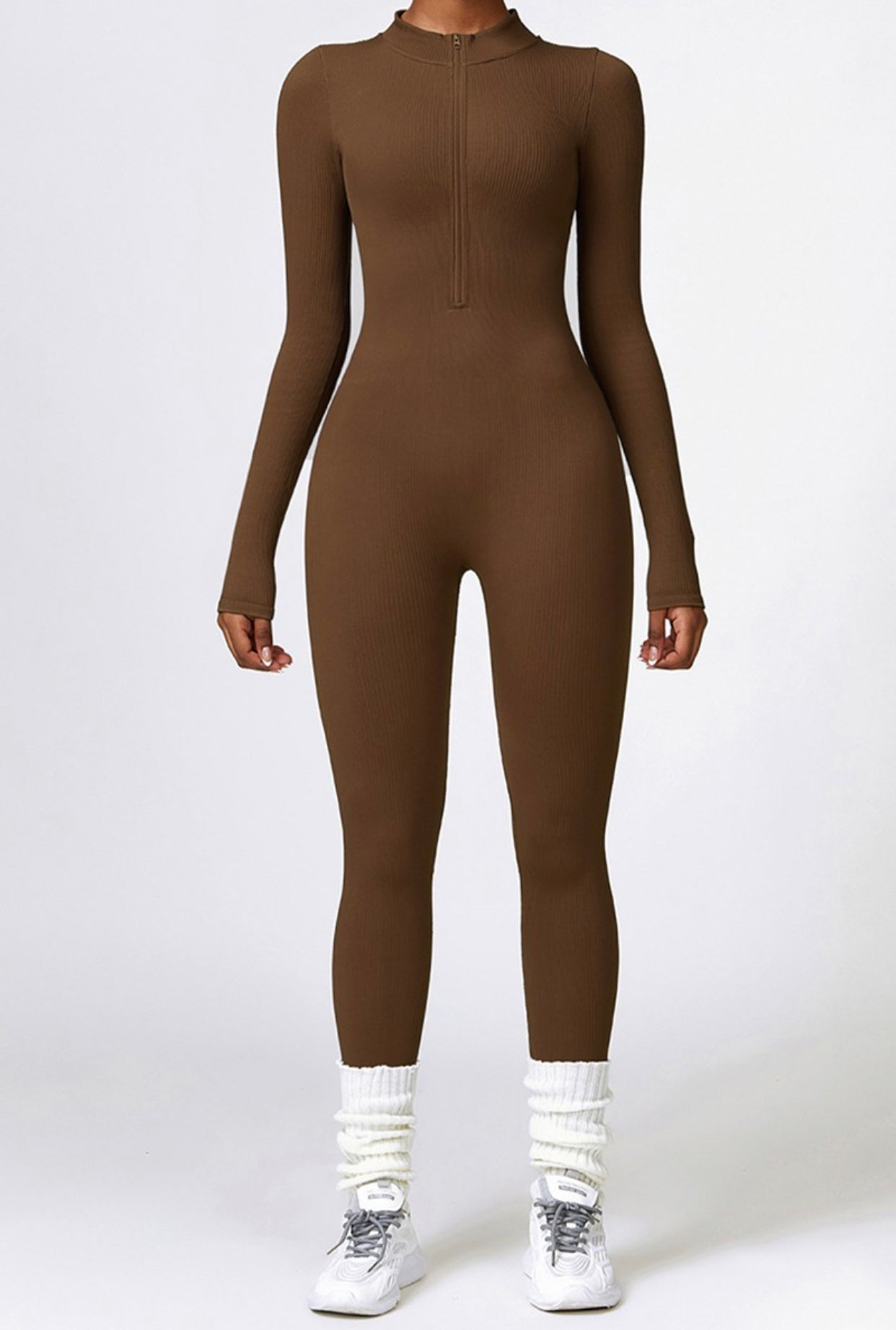 Body Shaping Long-Sleeved Sports Jumpsuit