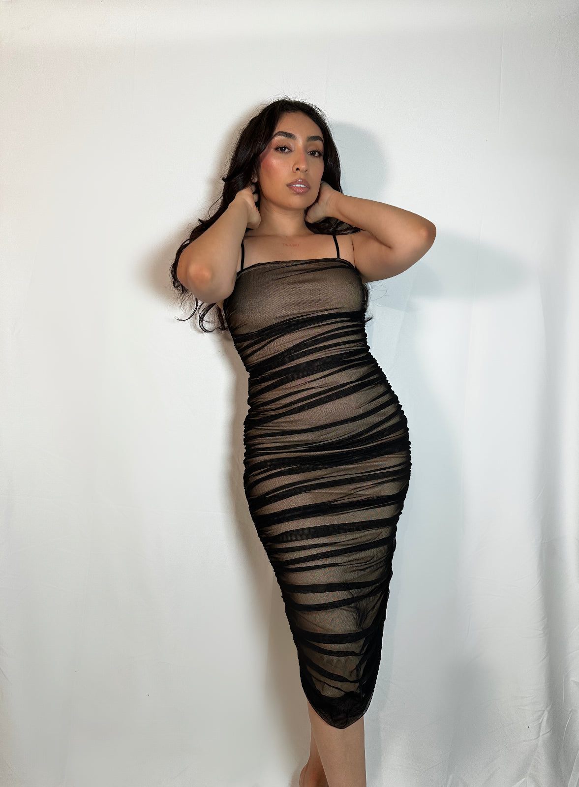 Mesh Midi Dress