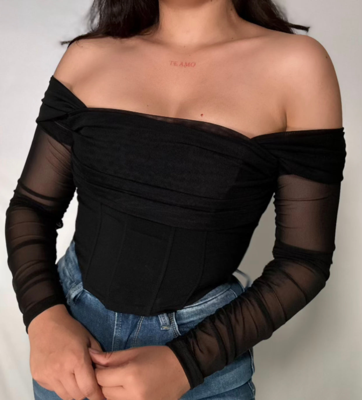 Off Shoulder Long Sleeve Top