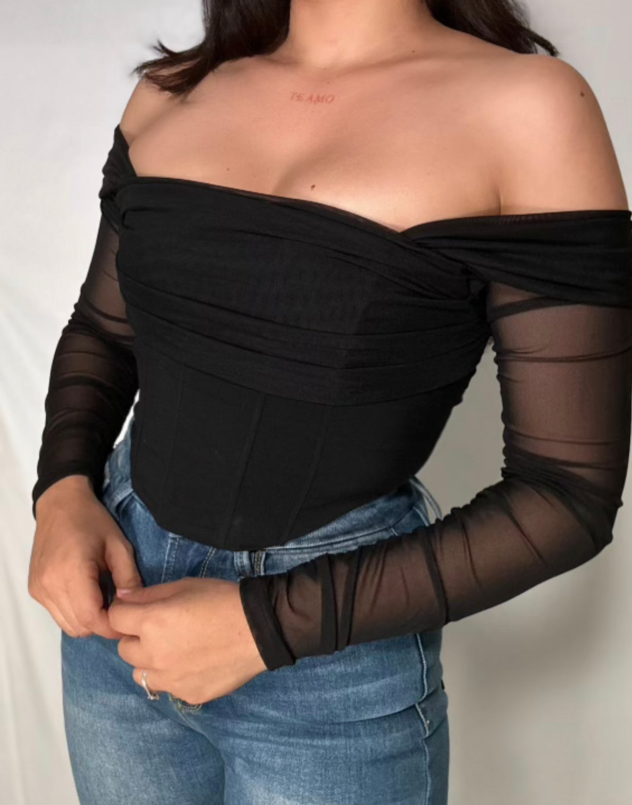 Off Shoulder Long Sleeve Top