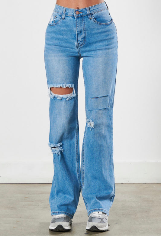 High Waisted  Wide Leg Jeans